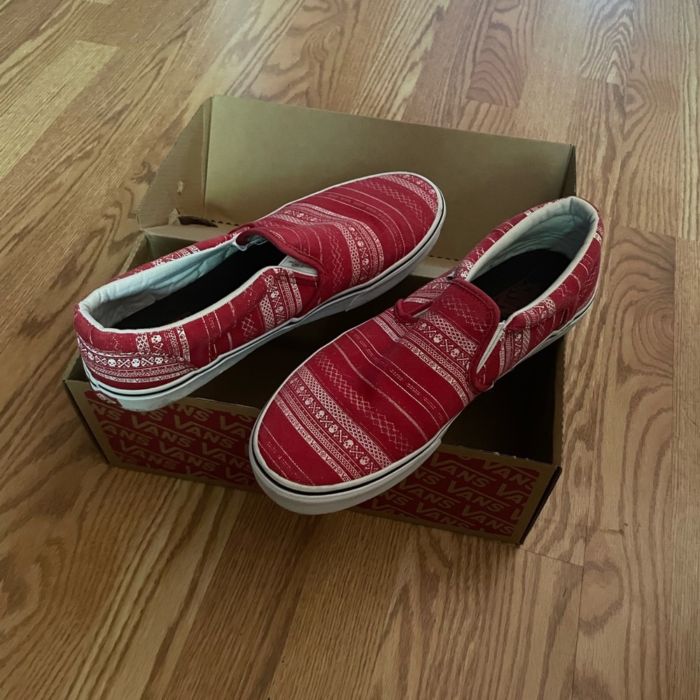 Vans Christmas Print Slip On - 9